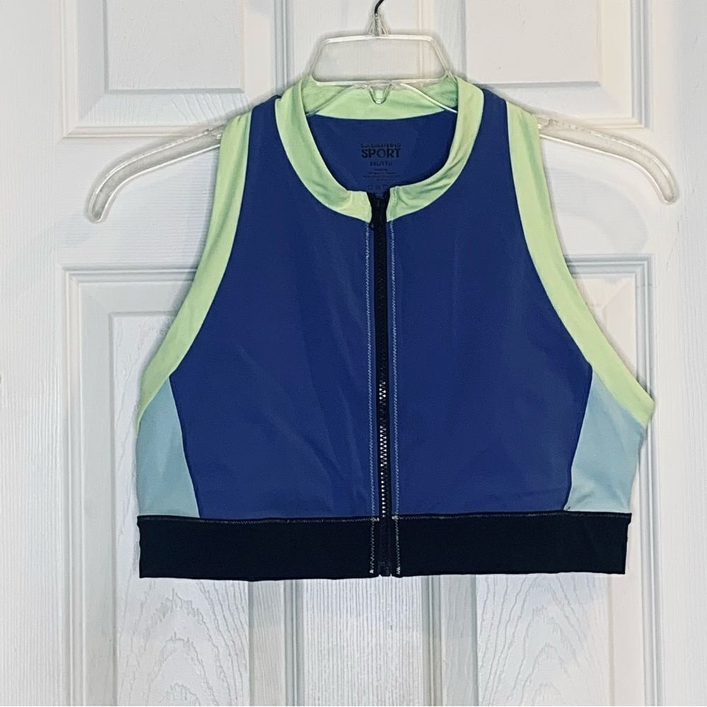 Solid & Striped Color-Block Stretch Sports Bra Si… - image 1